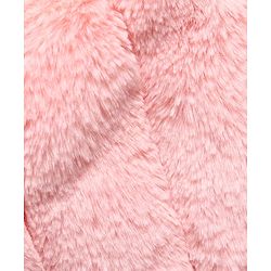Babyhug Woven Full Sleeves Solid Colour Fur Winter Jacket - Pink