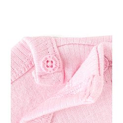 Babyhug Full Sleeves Solid Colour Thermal Pullover Vests & Pant Set - Pink