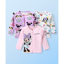 Babyhug Disney Interlock Full Sleeves Jhablas With Mickey Mouse And Family Graphic Pack Of 3  - Light Green & Blue