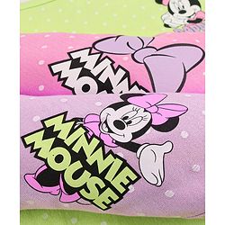 Babyhug Disney Interlock Knit Hand & Face Towel With Minnie Mouse Graphics Pack of 3 L 30 x B 30 cm - Multicolor