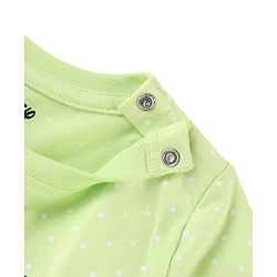 Babyhug Disney Single Jersey Knit Full Sleeves Night Suit With Minnie Mouse Graphic - Green