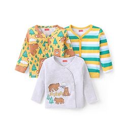 Babyhug Cotton Knit  Full Sleeves T-Shirt with Animal Graphics Pack of 5 - Multicolor main image 1