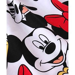 Babyhug Disney Cotton Knit Full Sleeves Frock With Minnie Mouse & Friends All over Print - Multicolor