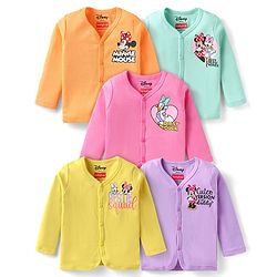 Babyhug 100% Cotton Front Open Half Sleeves Striped & Nature Printed Jhablas Pack Of 3 - Yellow Green & Light Blue