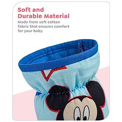 Babyhug Disney Feeding Bottle Cover with Smiley Mickey Face Print Medium - Blue