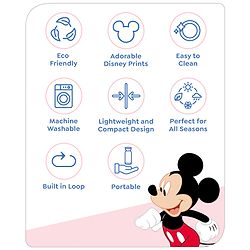 Babyhug Disney Feeding Bottle Cover with Smiley Mickey Face Print Medium - Blue