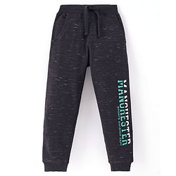 Babyhug Cotton Blend Full Length Thermal Leggings Solid Colour- Dark Grey