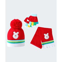 Babyhug Woollen Cap & Muffler Set - Diameter 10 cm main image 0
