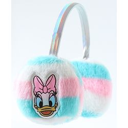 Babyhug Fur Ear Muffs with Daisy Duck Patch - White