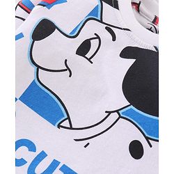 Babyhug Disney Single Jersey Knit Full Sleeves Night Suit With 101 Dalmatian Print - White