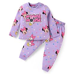 Babyhug Single Jersey Cotton Knit Ice Cream Printed Night Suit - White & Orange main image 0