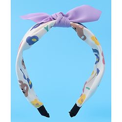 Babyhug Bow Applique Hair Band - Purple
