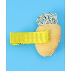 Babyhug Hair Pins And Clips with Floral & Bow Applique Free Size Pack of 5 - Yellow