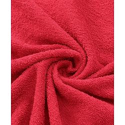 Babyhug Cotton Woven Hooded Towel With Santa Patch Embroidery 72 x B 72 cm - Red
