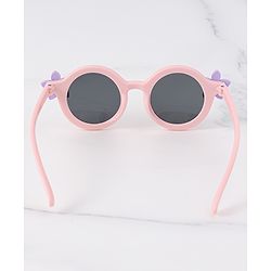 Babyhug Sunglasses With Floral Applique - Pink & Purple