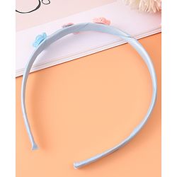 Babyhug Hair Accessories Combo Set With Floral Applique - Blue
