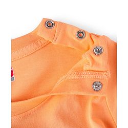 Babyhug Cotton Knit Full Sleeves Night Suit with Checkered & Bear Print - Orange