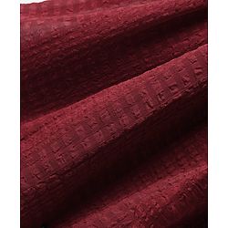 Babyhug Cotton Woven Half Sleeves Solid Frock With Bow Applique & Lace Detailing - Dark Red