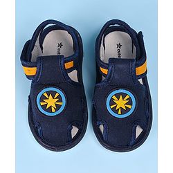Cute Walk by Babyhug Sandals with Patch Detailing & Velcro Closure - Navy Blue