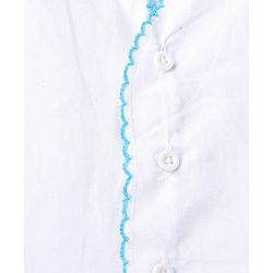Babyhug 100% Cotton Woven Solid Color Jhablas Pack of 5 - White