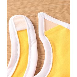 Babyhug Interlock Cotton Bibs Monkey Print Pack of 3 - Blue