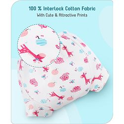 Babyhug 100% Cotton Padded Underwear Training Diapers Animals Print Pack of 3 Size 1 - Multicolor