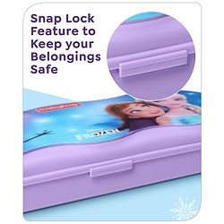 Babyhug Disney Frozen 3D Pencil Box|School Supplies Stationery Organiser|Birthday Return Gift for Kids- Lavender