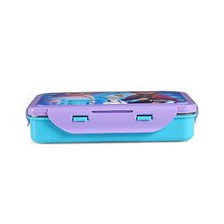 Babyhug Disney Frozen 3D Stainless Steel Lunch box with inner container,700ml & 100ml, Airtight Lunch for School Kids|BPA Free|100% Food Grade|Dishwasher Safe|Reusable|Recyclable- Lavender