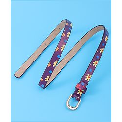 Babyhug Free Size Belt With Floral Print - Purple