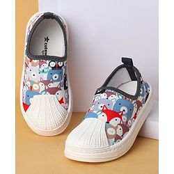 Cute Walk by Babyhug Slip On Casual Shoes with Owl Print - Grey & White