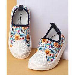 Cute Walk by Babyhug Slip On Casual Shoes with Lion Print - Blue