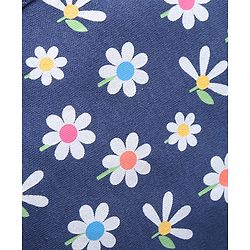 Babyhug 100% Cotton Knit Tie Knot Bonnet Cap Floral & Polka Dot Print Pack of 2 - Pink & Blue