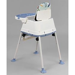 Babyhug Comfy 3 in 1 High Chair with Printed Cushion-Blue
