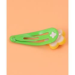 Babyhug Free Size Snap Clips with Floral Applique Pack of 10 - Red & Green