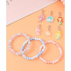 Babyhug Bracelets & Bangles with Mermaid Applique Charms Free Size Pack of 3 - Multicolor