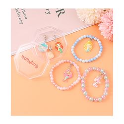 Babyhug Bracelets & Bangles with Mermaid Applique Charms Free Size Pack of 3 - Multicolor