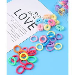 Babyhug Hair Rubber Bands Pack of 60 - Multicolor