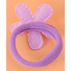 Babyhug Hair Rubber Bands With Floral Applique Pack of 6 - Blue PInk & Purple
