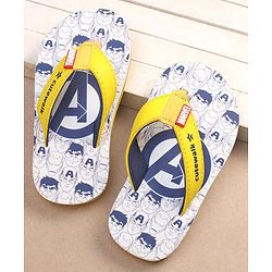 Cute Walk by Babyhug Marvel Avengers Printed Slip On Flip Flops - Navy Blue