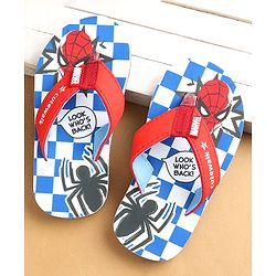 Cute Walk by Marvel Babyhug Slip Ons Flip Flops with Spiderman Print - Red