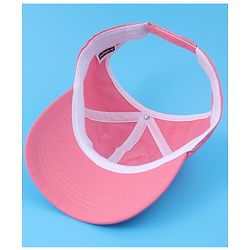 Babyhug Free Size Baseball Cap With Floral Applique - Purple
