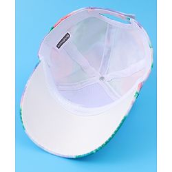 Babyhug Baseball Cap With Tie & Dye Print & Ear Applique - Multicolor