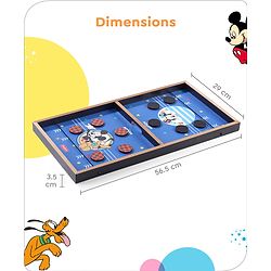 Babyhug Disney Mickey & Friends Theme 3 in 1 Fastest Finger Game |Improves Hand eye Co-ordination| Learning and Educational Toy| Family Board Game with Sling Puck Board,Ludo Snake & Ladder|Indoor Toys & Games for Kids.
