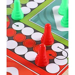 Babyhug Disney Mickey & Friends Theme 3 in 1 Fastest Finger Game |Improves Hand eye Co-ordination| Learning and Educational Toy| Family Board Game with Sling Puck Board,Ludo Snake & Ladder|Indoor Toys & Games for Kids.