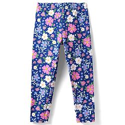 Babyhug Cotton Lycra Knit Full Length Legging With Floral Print - Navy Blue