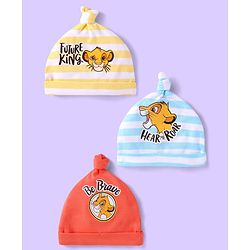 Babyhug 100% Cotton Interlock Knit Bonnet Bonnet Caps With Polka Dot & Floral Print Pack Of 2  Pink & Black - Diameter 17