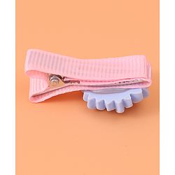 Babyhug Hair Pins And Clips With Floral Applique Pack of 10 - Pink
