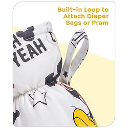 Babyhug Disney Premium Cotton Bottle Cover Cool Mickey Theme Pack of 2 (Medium)- Red And White