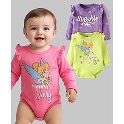 Babyhug Disney Interlock Knit Half Sleeves Onesie with Chip N Dale Print - Lime Green main image 0