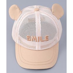 Babyhug Free Size Baseball Cap With Ear Applique - Pink